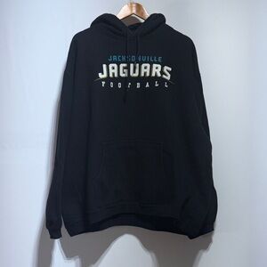 Reebok Jacksonville Jaguars NFL Football Team Black & Teal Hoodie Size 2XL